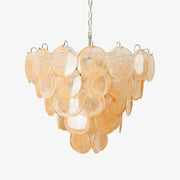 Chandelier disque Murano orange - DWHOME