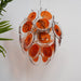 Orange Transparent Murano Disc Chandelier-DWHOME