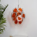 Orange Transparent Murano Disc Chandelier-DWHOME