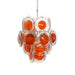 Orange Transparent Murano Disc Chandelier-DWHOME