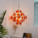 Orange Transparent Murano Disc Chandelier-DWHOME