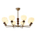 Orb Walnut Chandelier-DWHOME