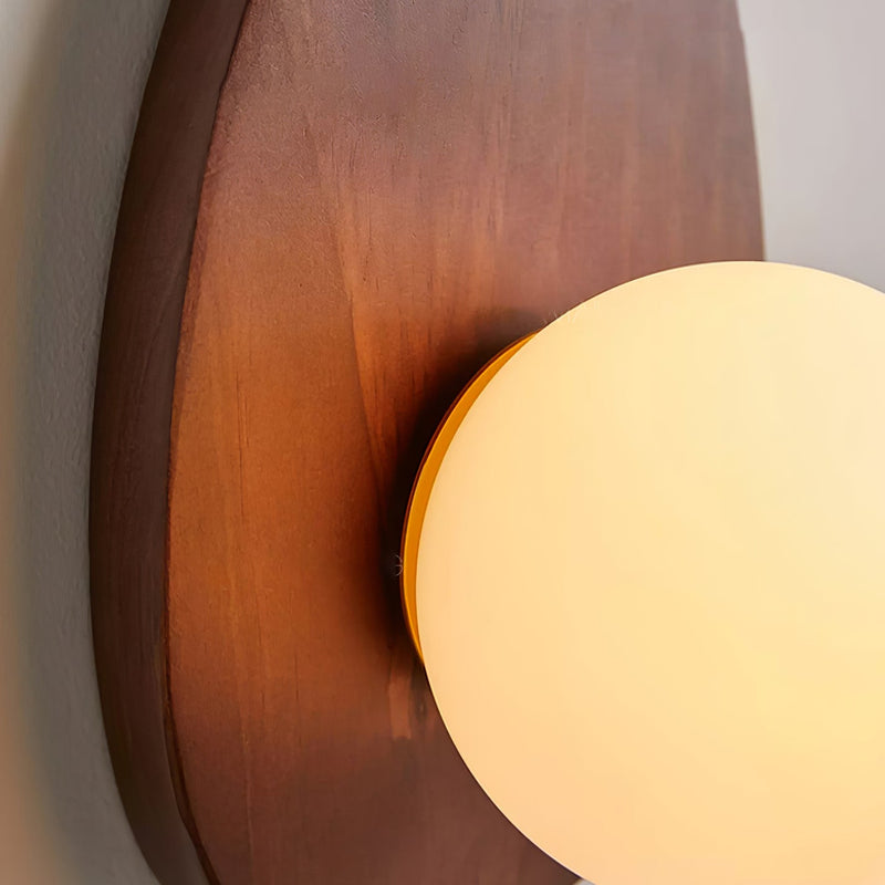 Orba Walnut Wall Lamp-DWHOME