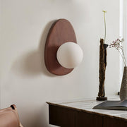 Orba Walnut Wall Lamp-DWHOME
