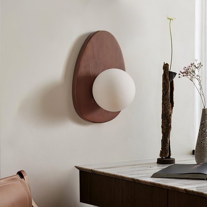 Orba Walnut Wall Lamp-DWHOME