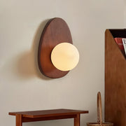 Orba Walnut Wall Lamp-DWHOME