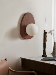 Orba Walnut Wall Lamp-DWHOME