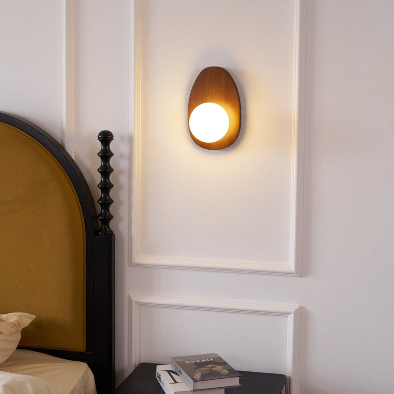 Orba Walnut Wall Lamp-DWHOME