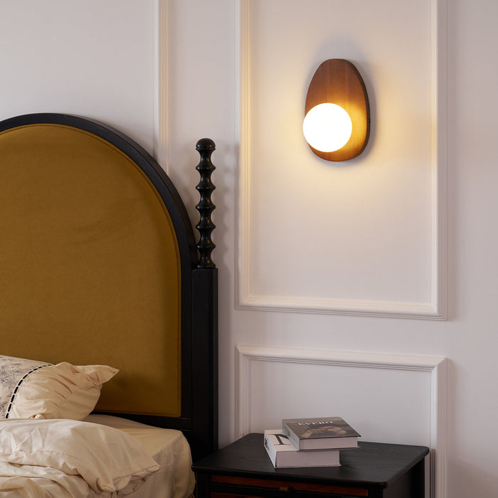 Orba Walnut Wall Lamp-DWHOME