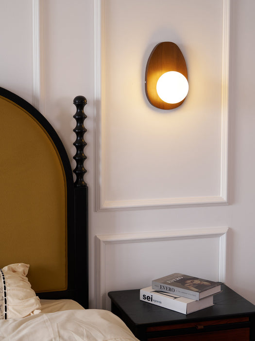 Orba Walnut Wall Lamp-DWHOME