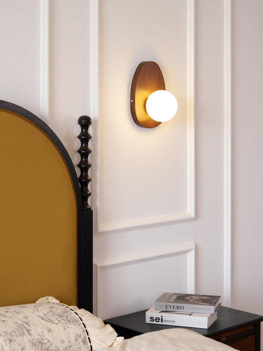 Orba Walnut Wall Lamp-DWHOME