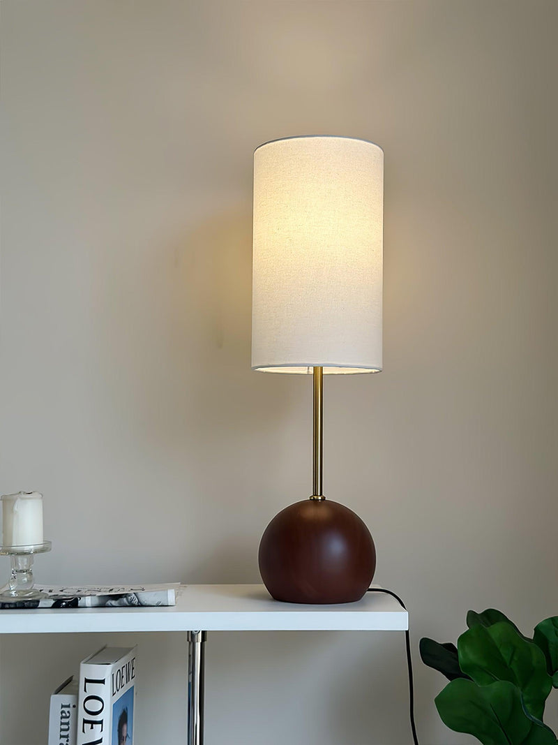"Lampe de table sphérique en bois Orbis - DWHOME"