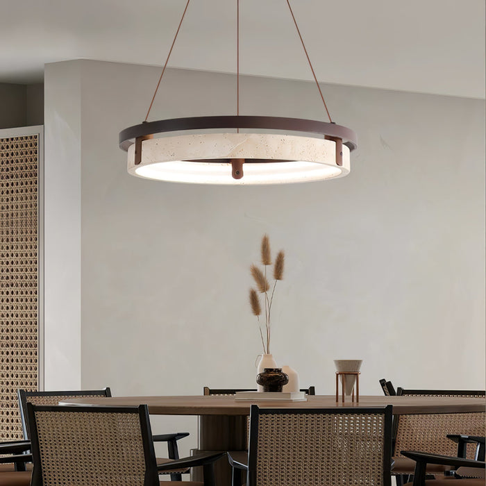Orbit Travertine Pendant Light-DWHOME