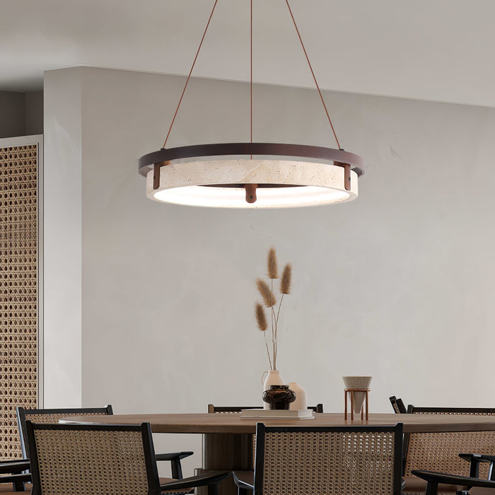 Orbit Travertine Pendant Light-DWHOME