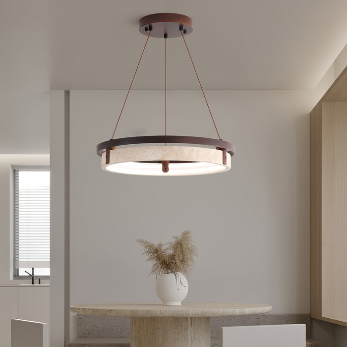 Orbit Travertine Pendant Light-DWHOME