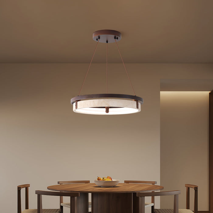 Orbit Travertine Pendant Light-DWHOME