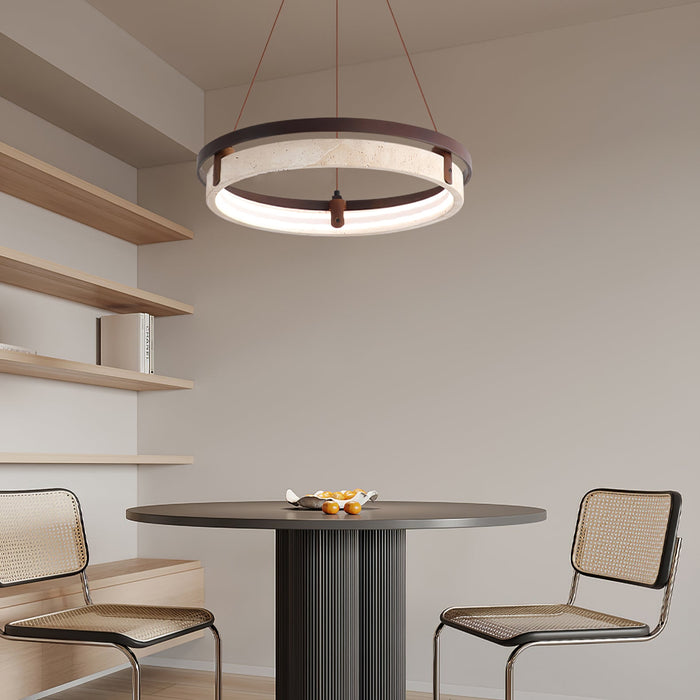 Orbit Travertine Pendant Light-DWHOME
