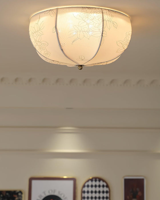 Orchid Fabric Ceiling Lamp.