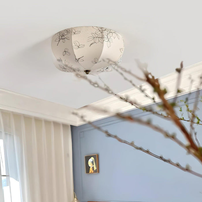 Orchid Fabric Ceiling Lamp.