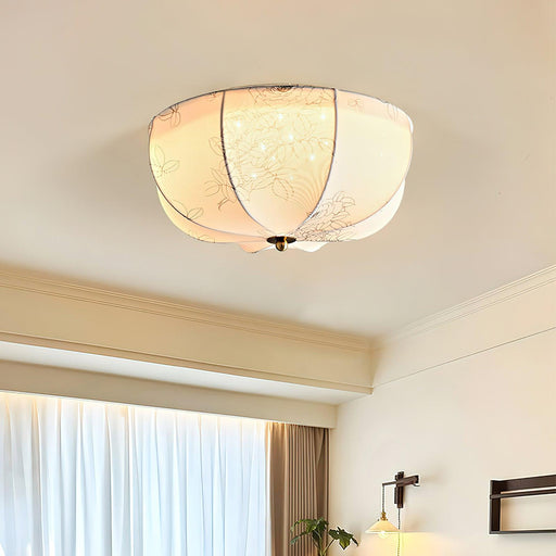 Orchid Fabric Ceiling Lamp.