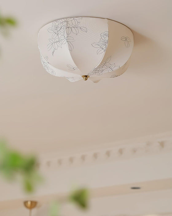 Orchid Fabric Ceiling Lamp.