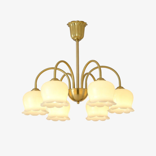 Orchids Brass Chandelier.