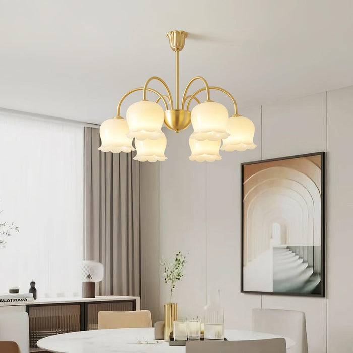 Orchids Brass Chandelier - DWHOME