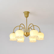 Orchids Brass Chandelier-DWHOME