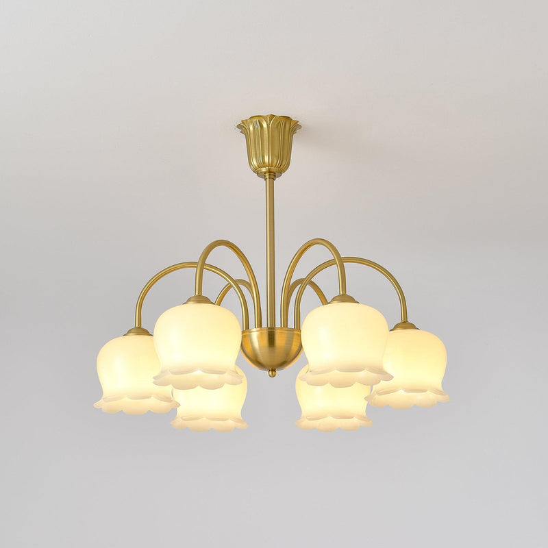 Orchids Brass Chandelier-DWHOME