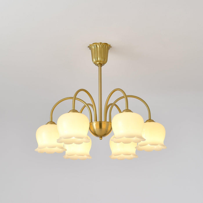 Orchids Brass Chandelier - DWHOME