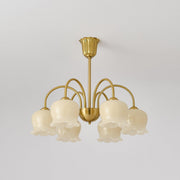 Orchids Brass Chandelier-DWHOME