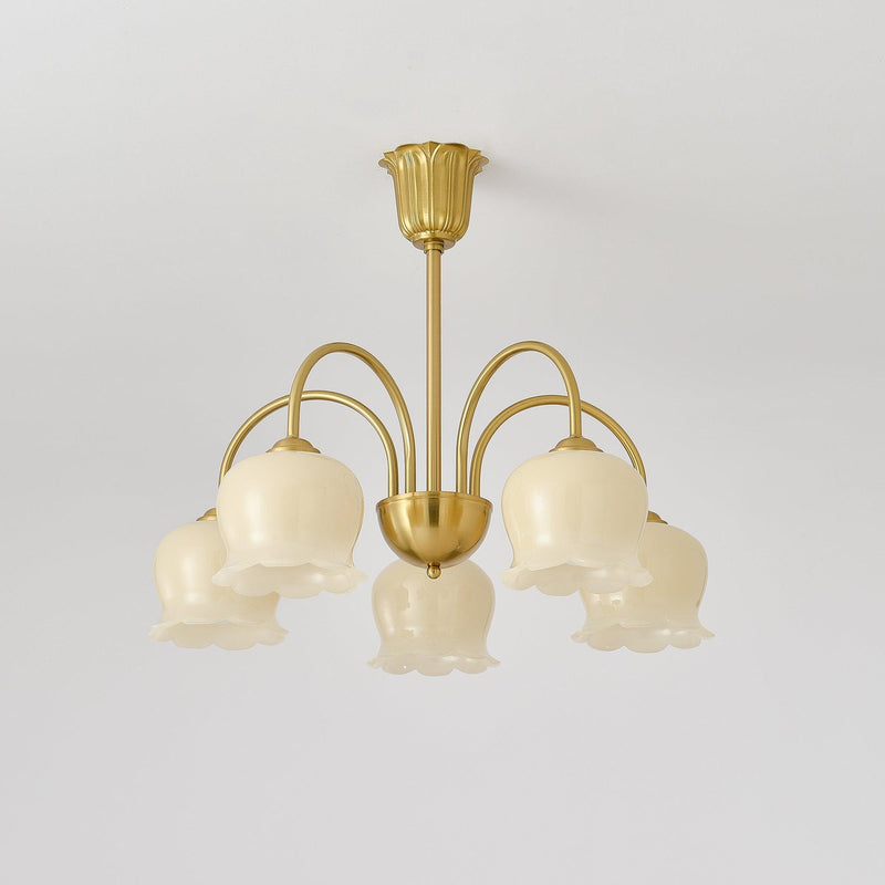 Orchids Brass Chandelier-DWHOME