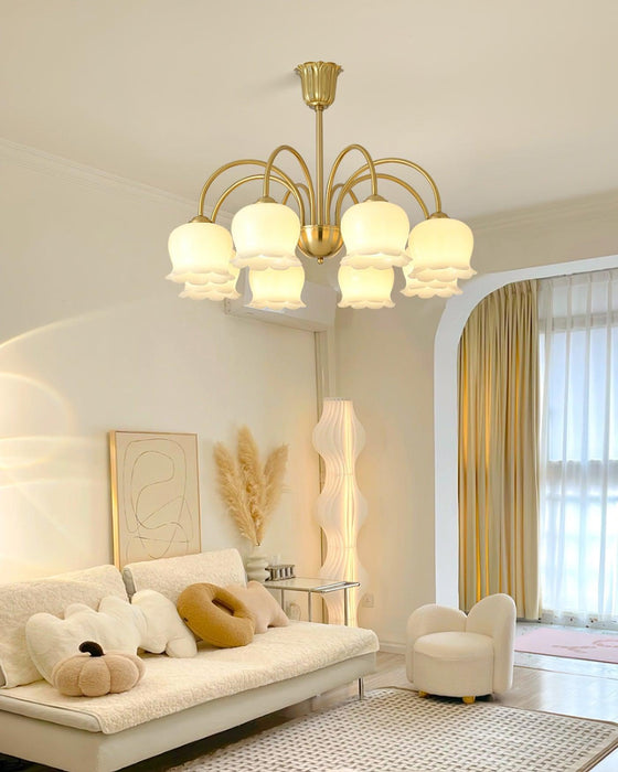 Orchids Brass Chandelier - DWHOME