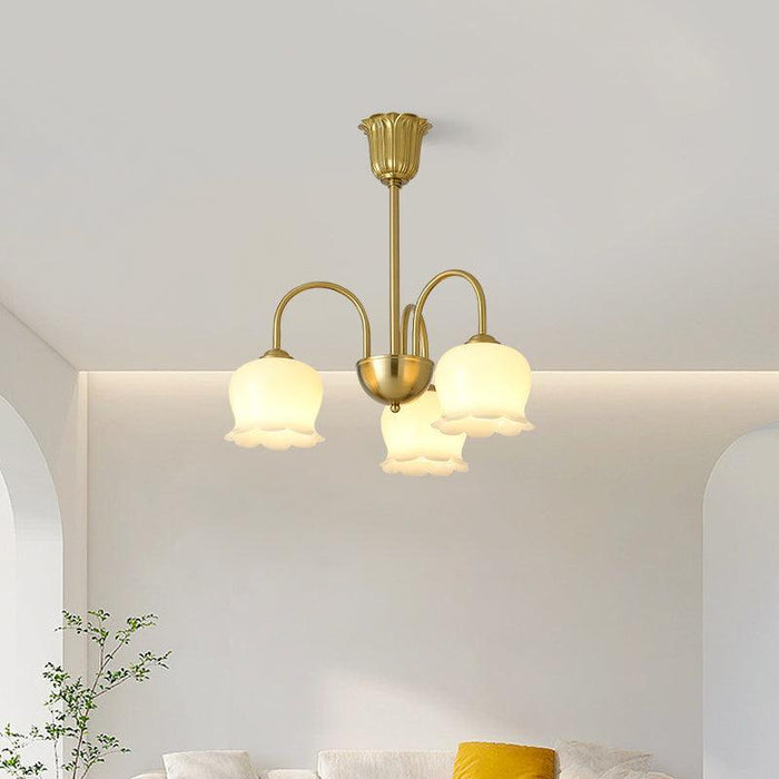 Orchids Brass Chandelier - DWHOME