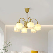 Orchids Brass Chandelier-DWHOME