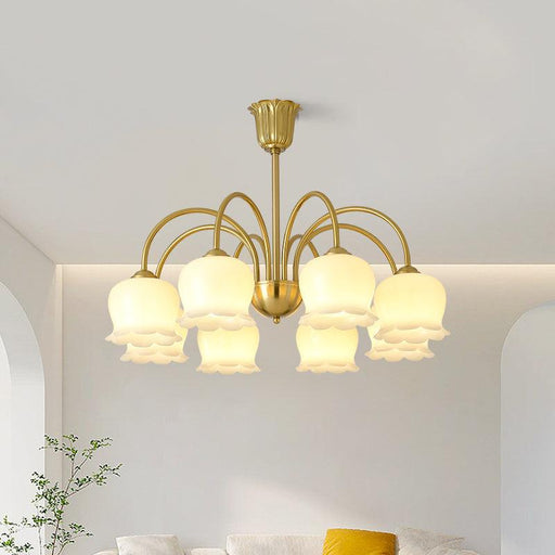 Orchids Brass Chandelier.