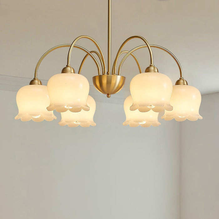 Orchids Brass Chandelier - DWHOME