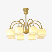 Orchids Brass Chandelier-DWHOME