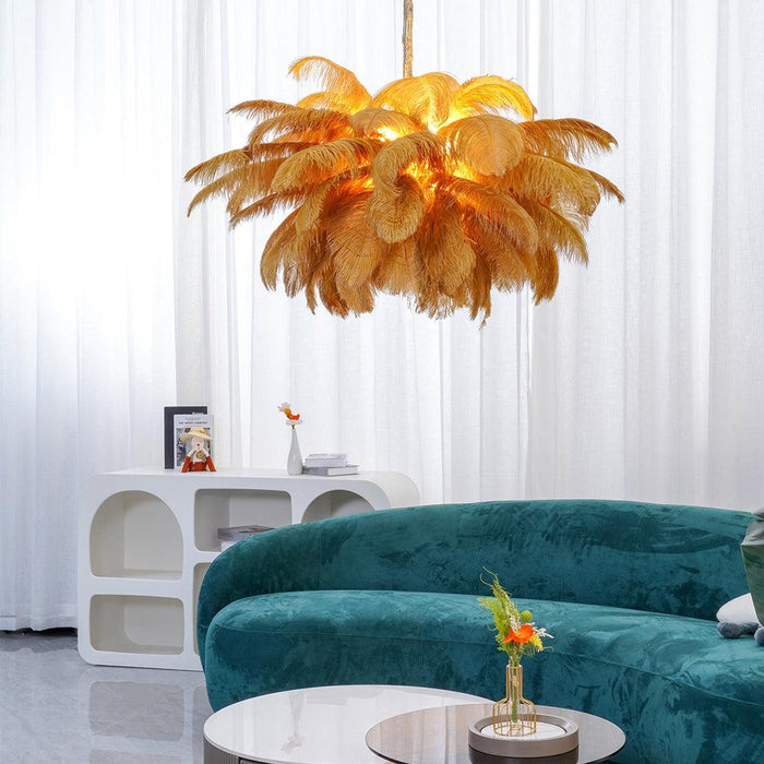 Ostrich Feather Chandelier - DWHOME