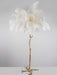 Ostrich Feather Brass Floor Lamp - DWHOME