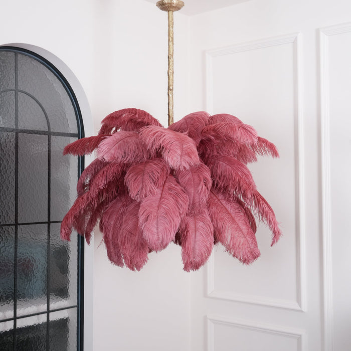 Ostrich Feather Chandelier