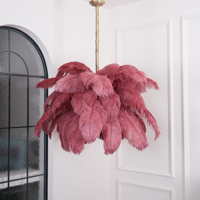 Ostrich Feather Chandelier - DWHOME