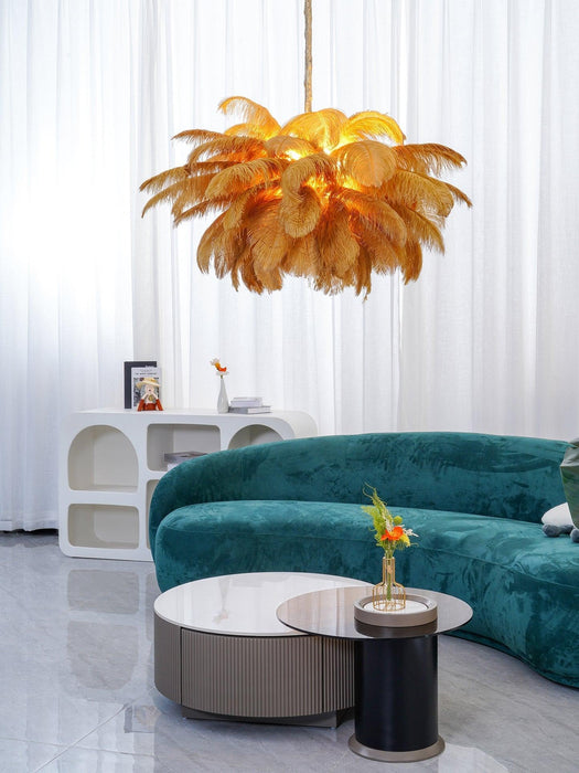 Ostrich Feather Chandelier - DWHOME