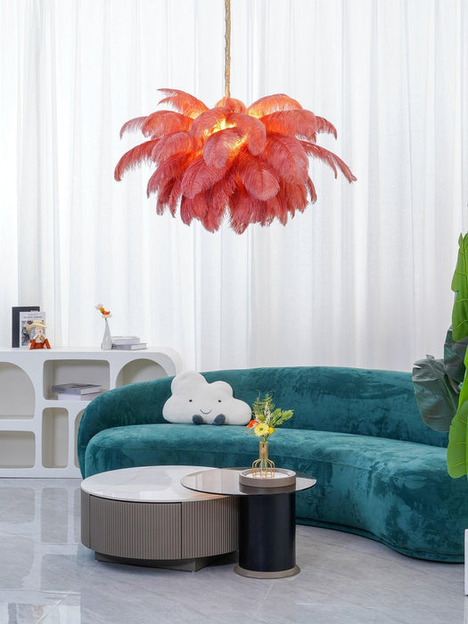 Ostrich Feather Chandelier - DWHOME