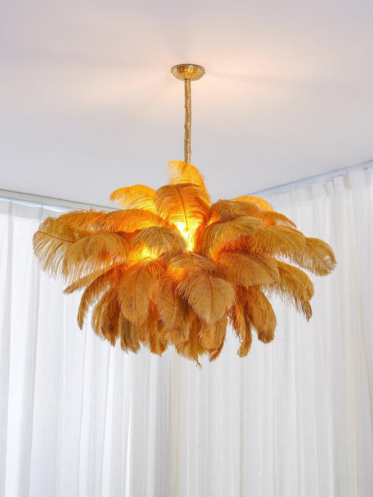 Ostrich Feather Chandelier - DWHOME