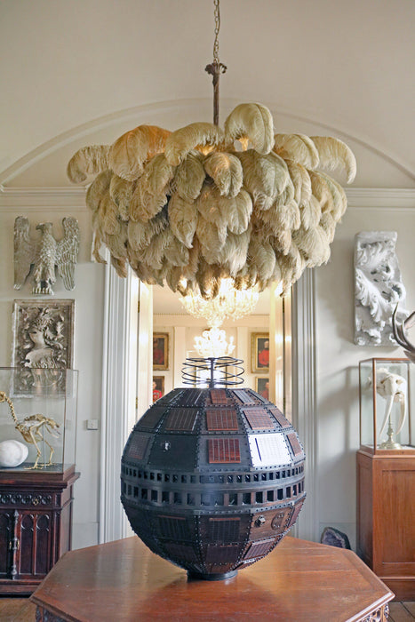 Ostrich Feather Chandelier.