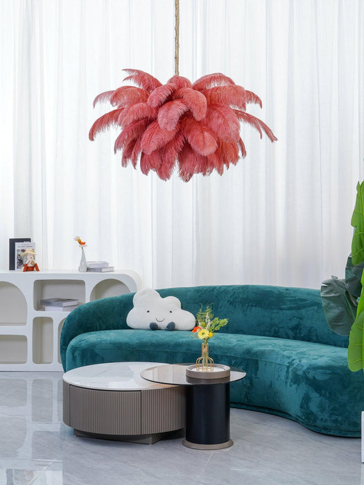 Ostrich Feather Chandelier - DWHOME