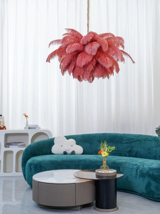 Ostrich Feather Chandelier - DWHOME