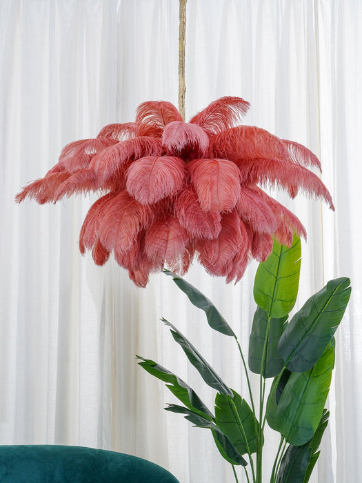 Ostrich Feather Chandelier