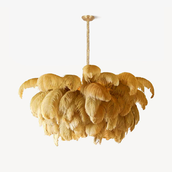 Ostrich Feather Chandelier.